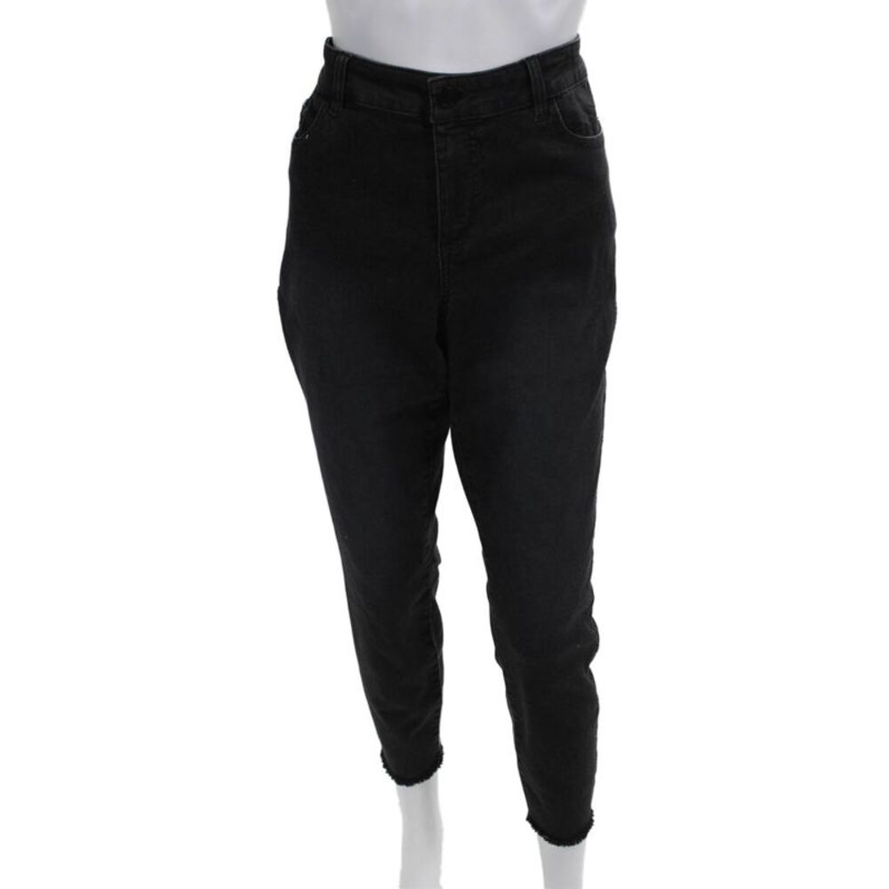Renuar Women Mom Ankle Jeans Black High Rise Size 12